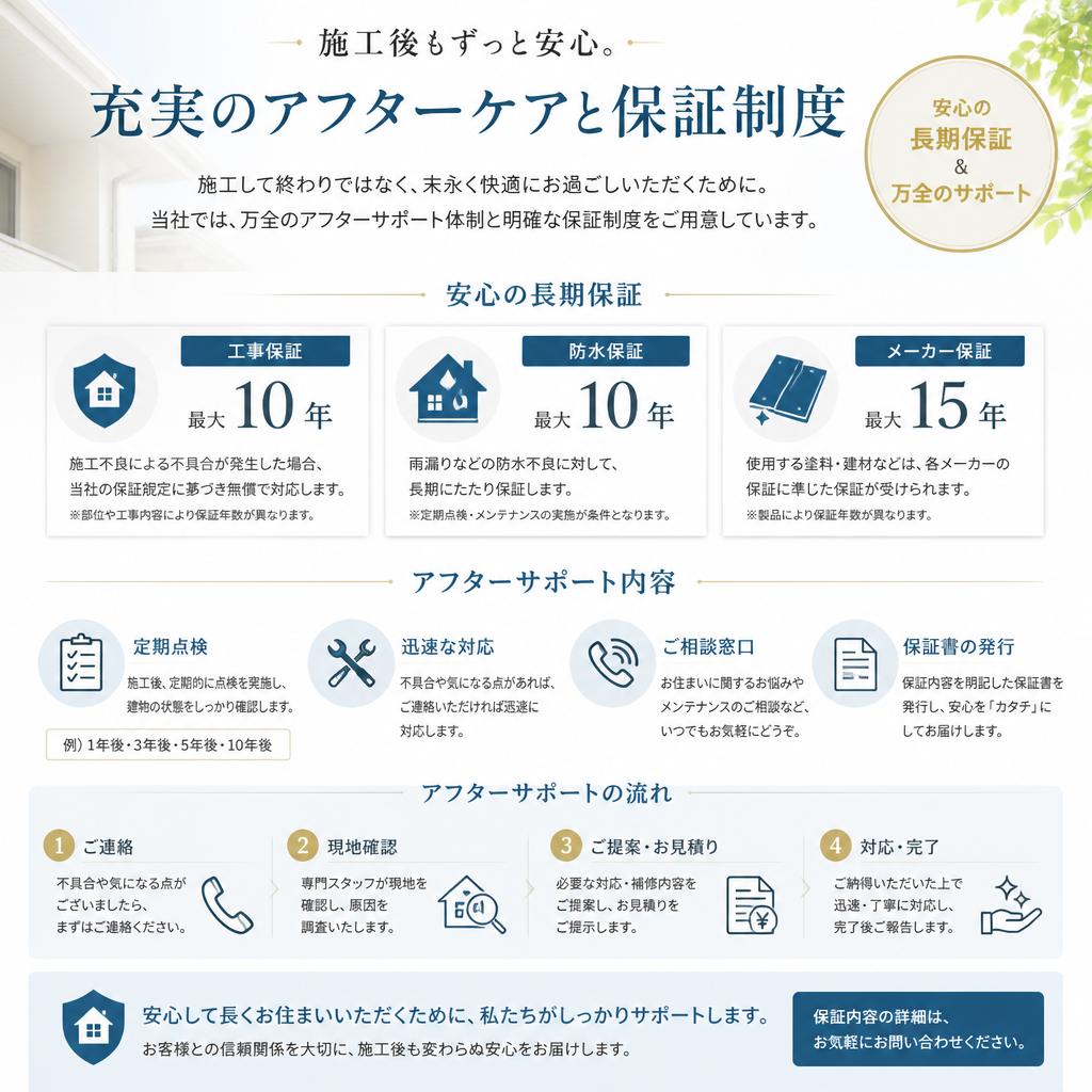 信頼のサポート体制
