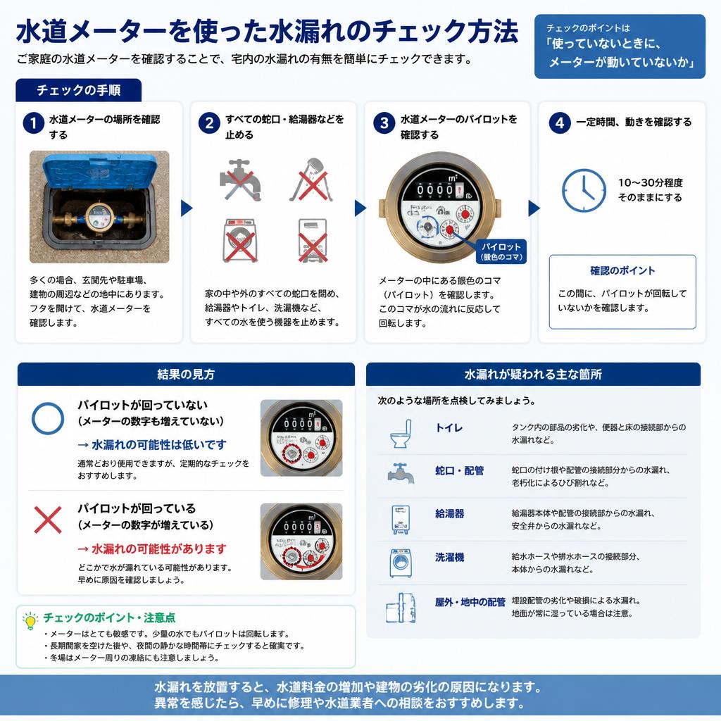 4. 水道メーターのチェック方法