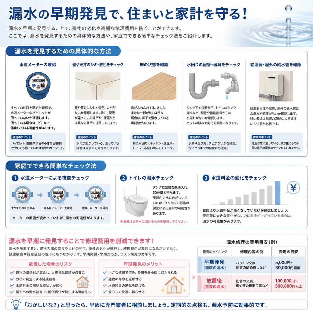 漏水の発見方法と対策