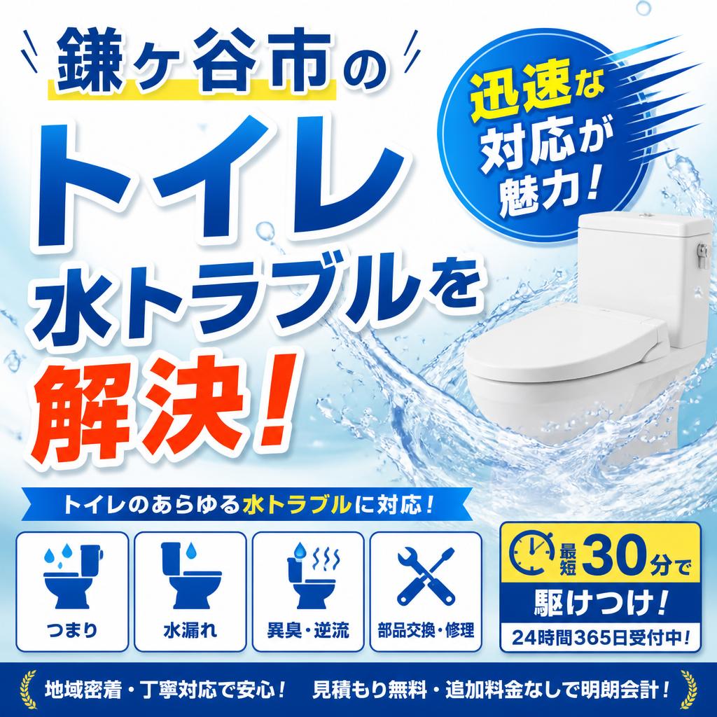 鎌ヶ谷市のトイレ水トラブルを解決、迅速な対応が魅力！