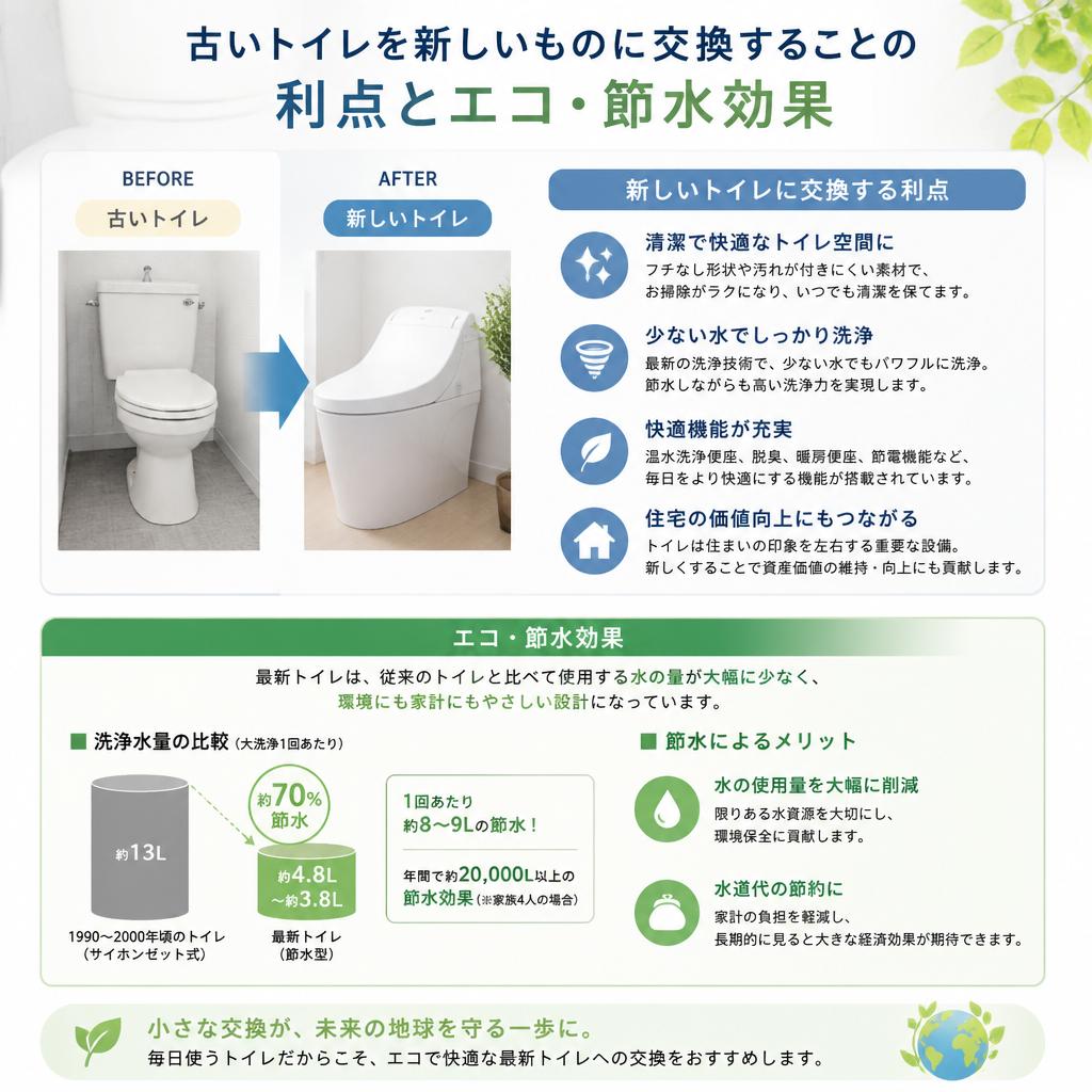 トイレ交換のメリット