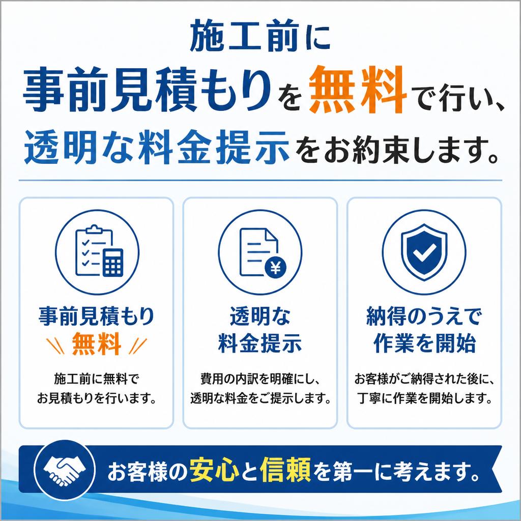 無料で明確な見積もり