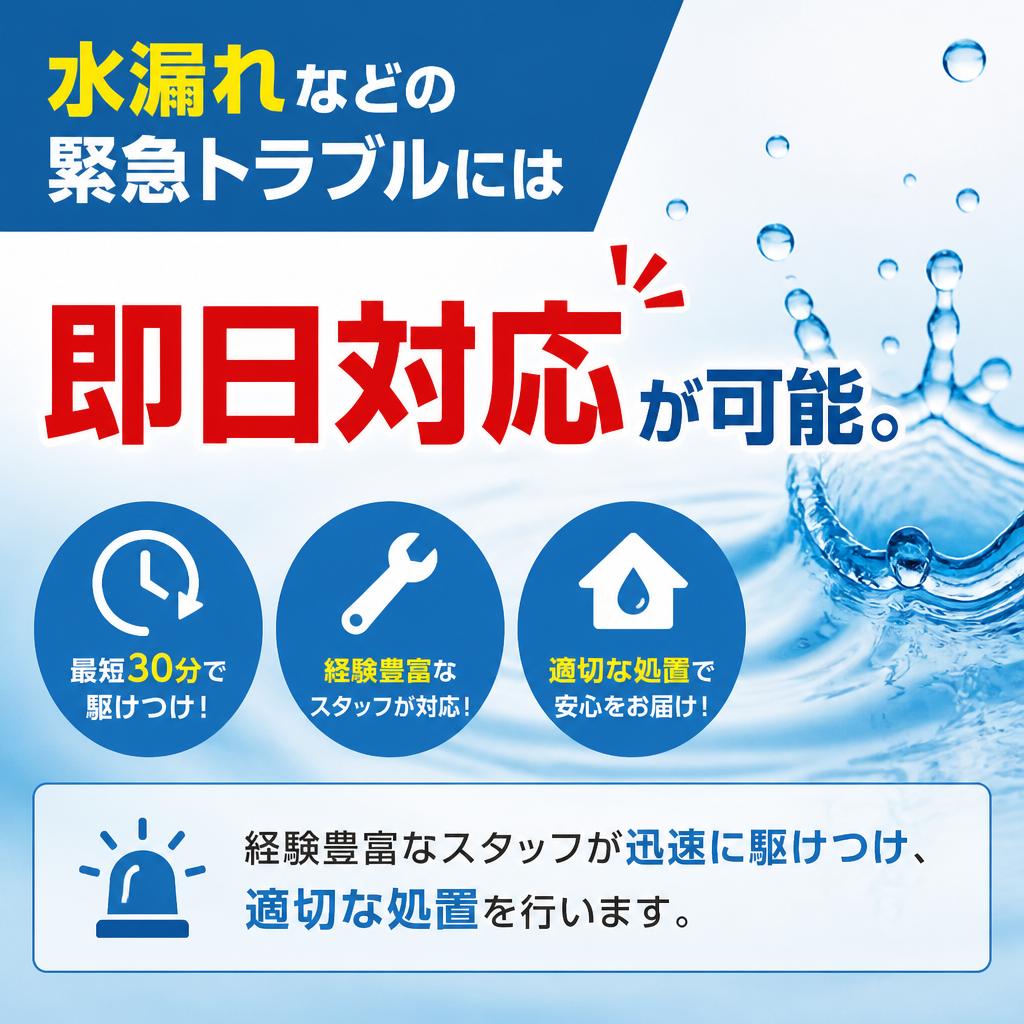 迅速な対応と施工