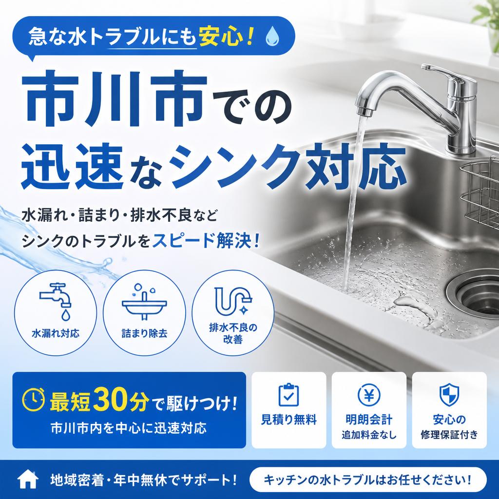 急な水トラブルにも安心！市川市での迅速なシンク対応