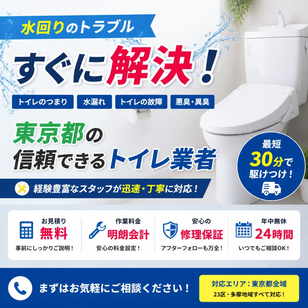 水回りのトラブルをすぐに解決！東京都の信頼できるトイレ業者