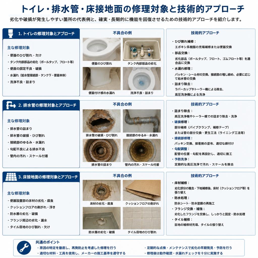 主な修理対応範囲
