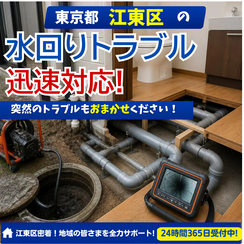 江東区の配管問題、即日対応で解決！床下点検と排水工事の重要性を知ろう。