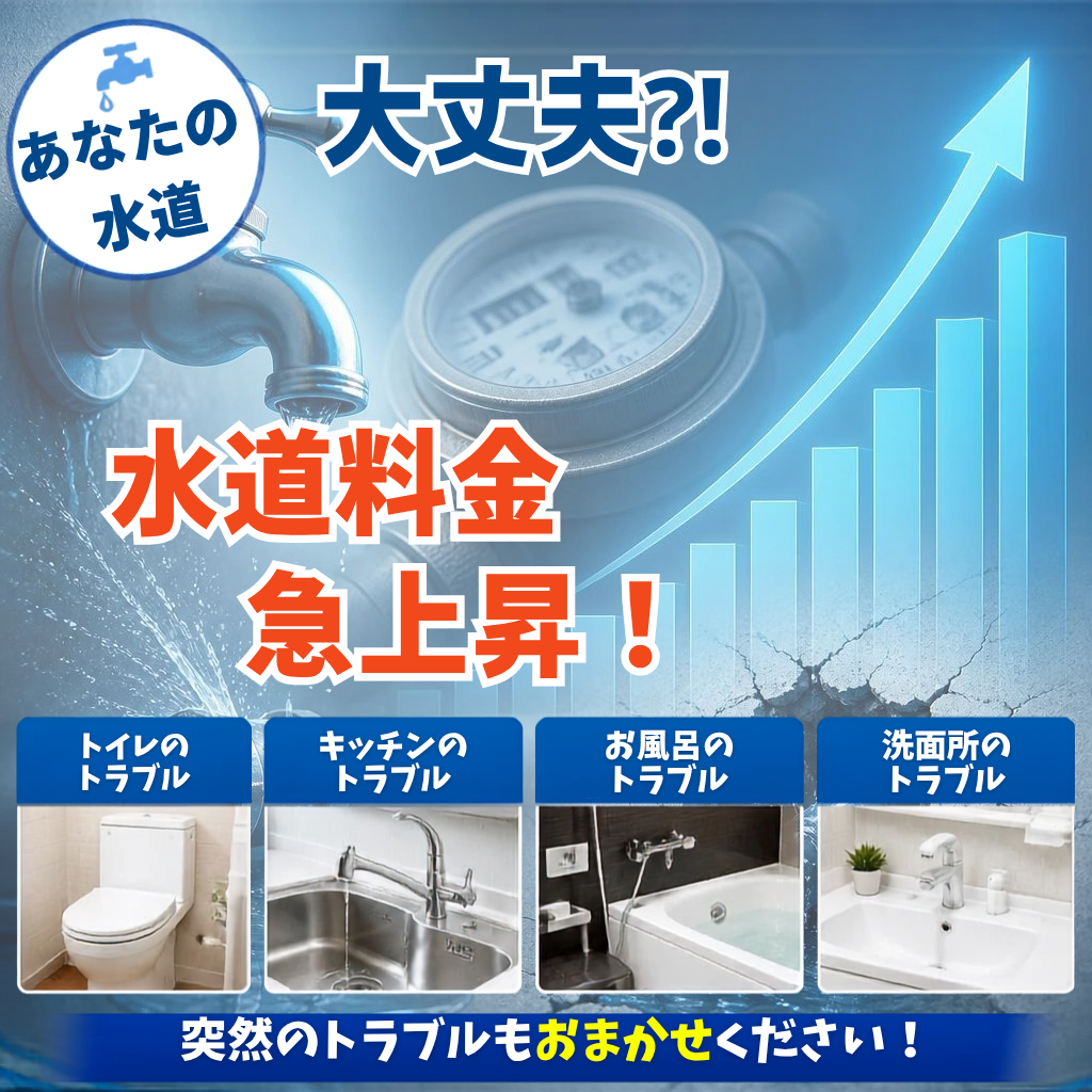 水道料金が急上昇？漏水の可能性を見逃すな！