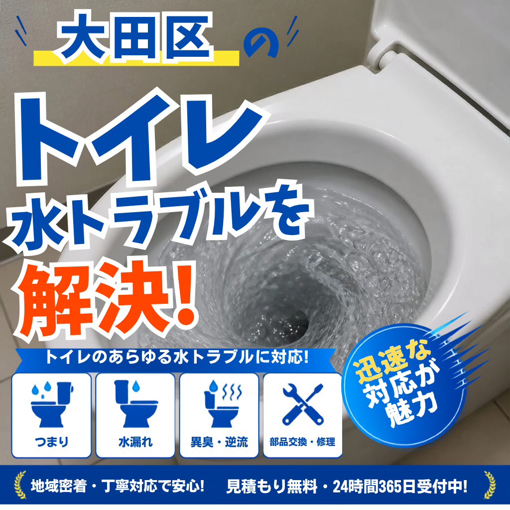 大田区のトイレ水漏れ、即解決！