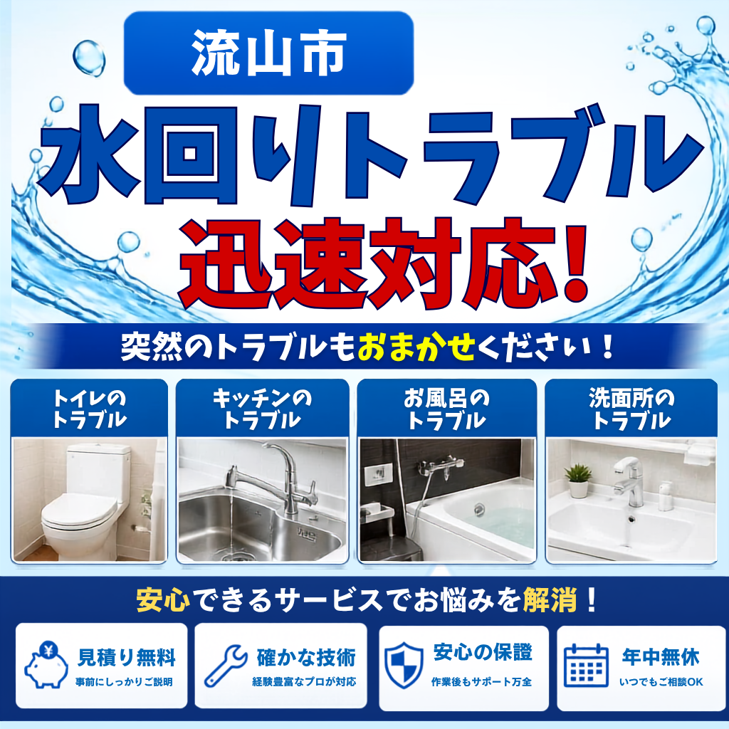 流山市の水道トラブルはお任せ！自宅の水漏れ、安心のプロ技術で素早く解決。