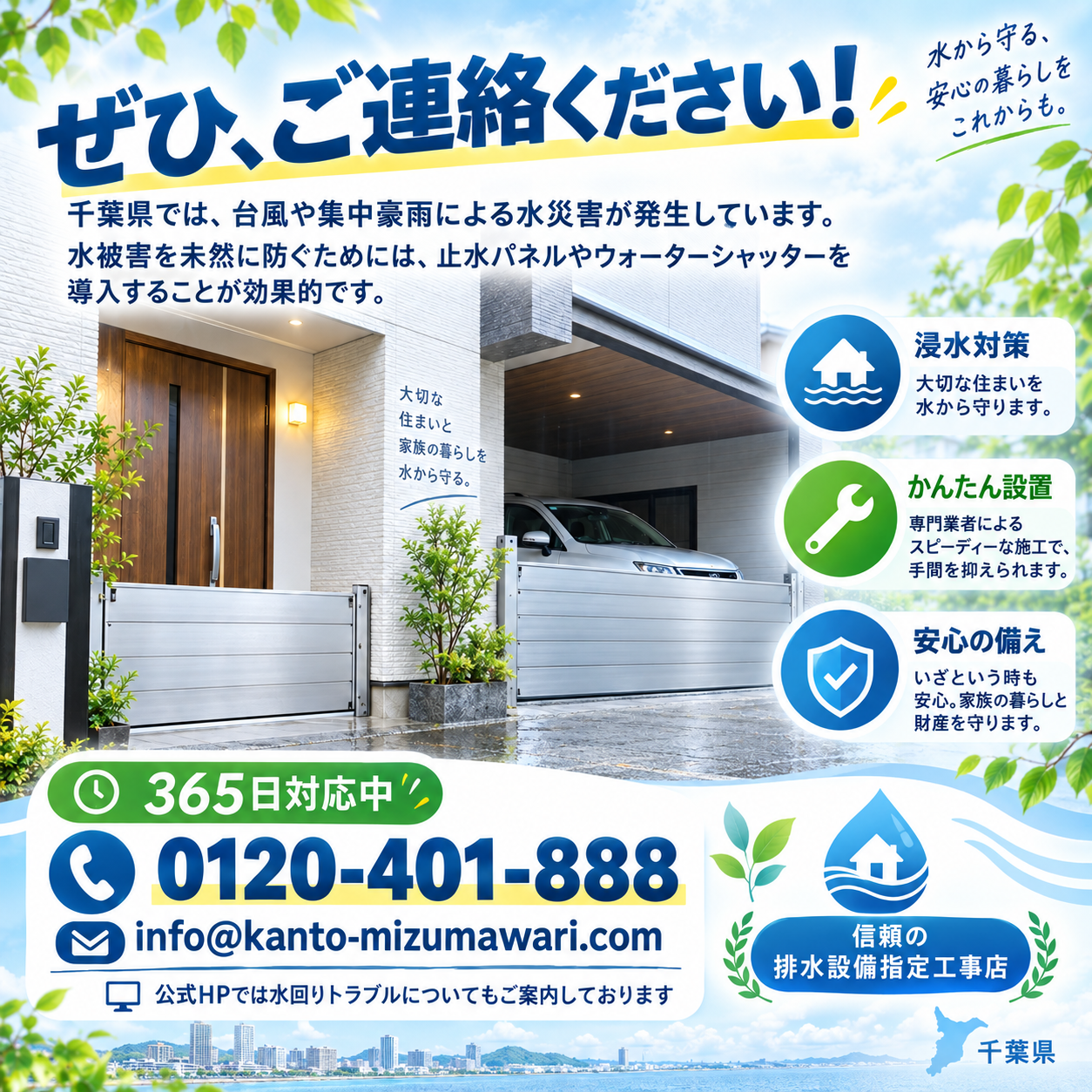 止水板　ご連絡ください