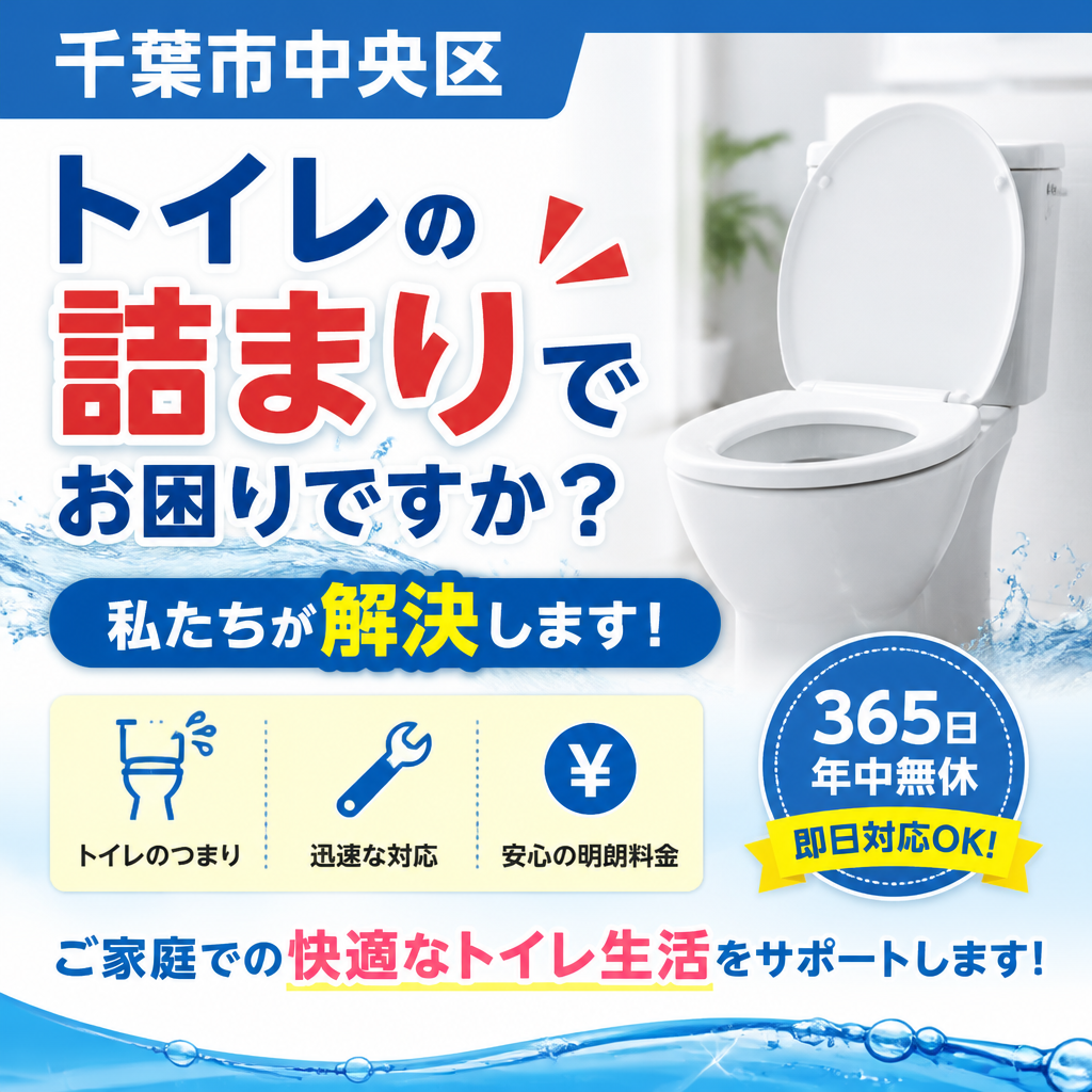 千葉市中央区のトイレ詰まりお悩み解消！自宅の快適トイレライフを実現