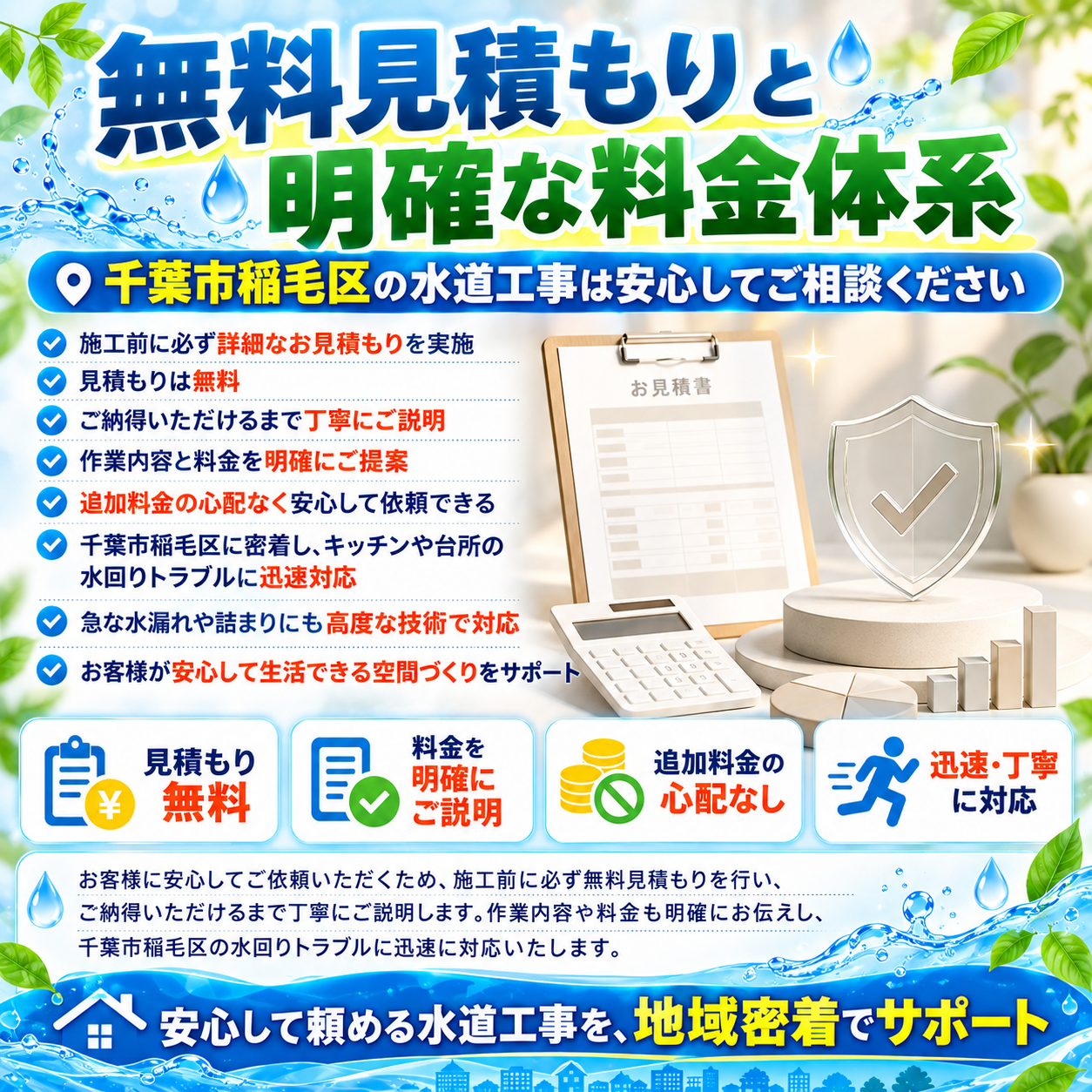 無料見積もりと明確な料金体系