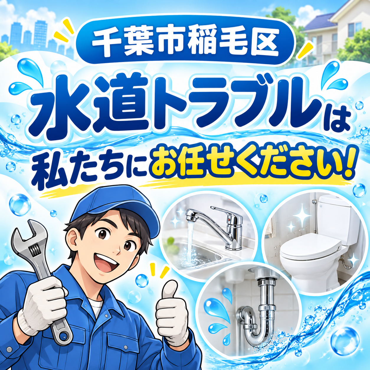 千葉市稲毛区の水道トラブル、私たちにお任せください！