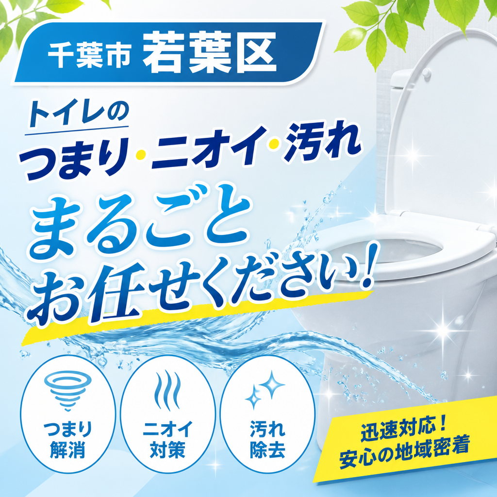 千葉市若葉区のトイレの詰まり、臭い、汚れ、すべてお任せ！