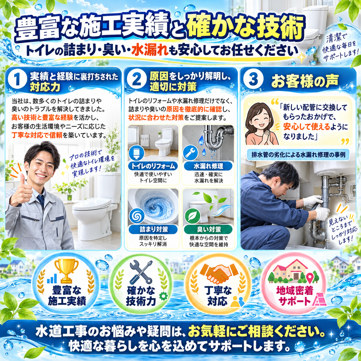 豊富な施工実績と確かな技術