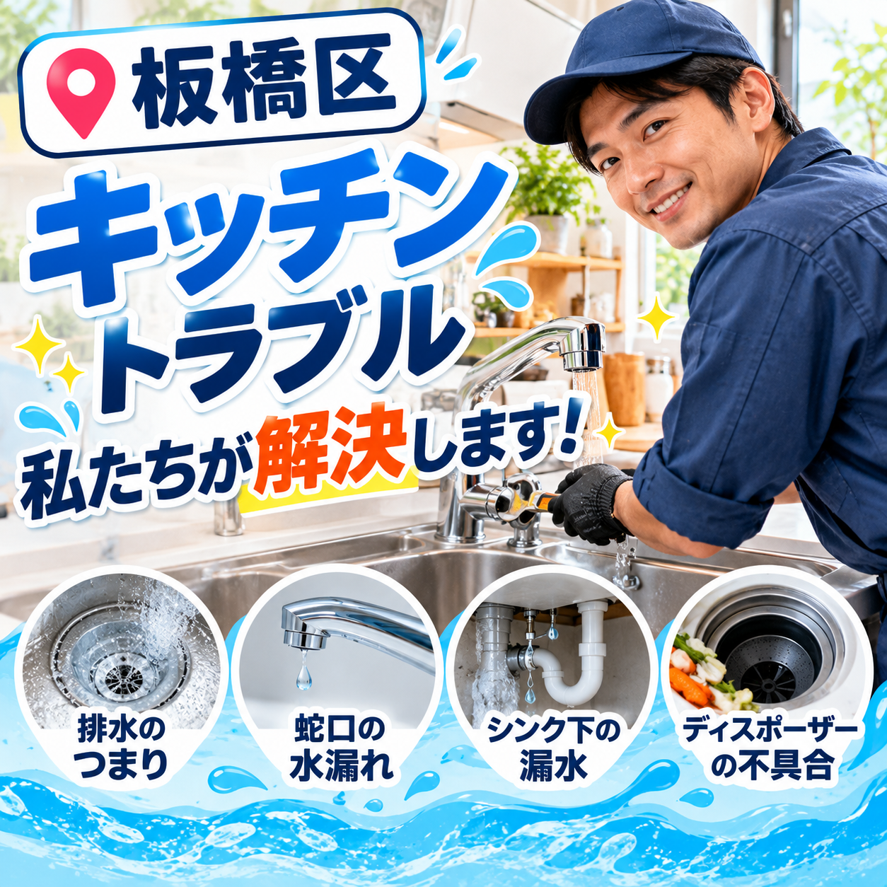 板橋区のキッチントラブル、私たちが解決します！