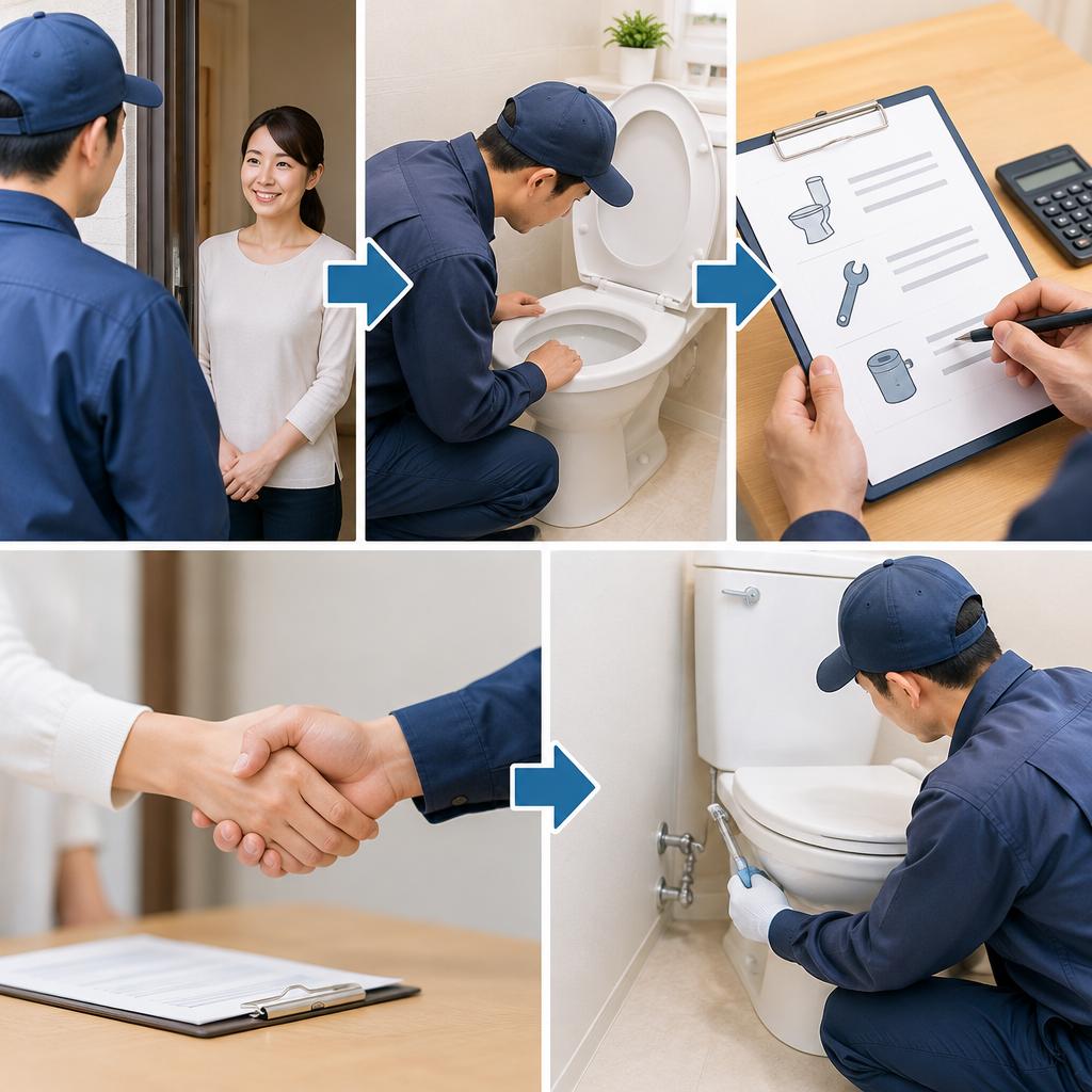 まずは現地確認から。作業内容と料金を事前にご説明